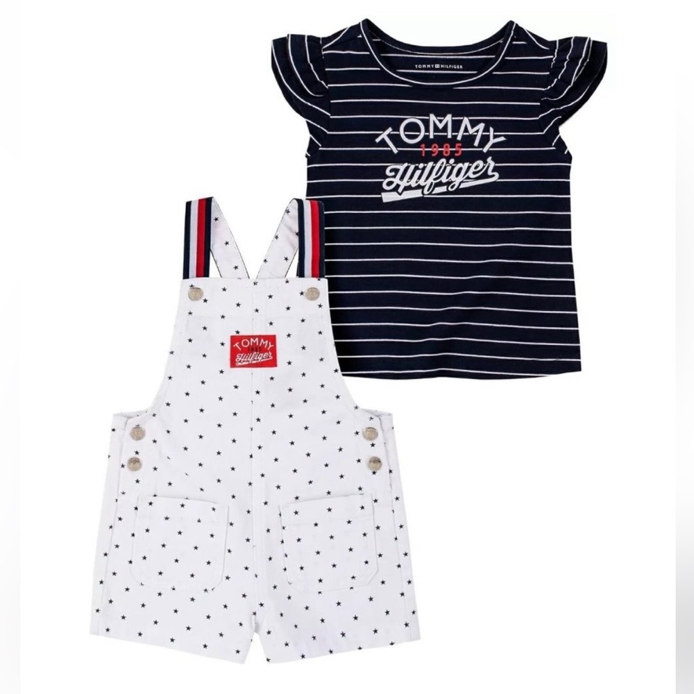 Tommy Hilfiger Girls T-shirt/Shortalls Set-4T